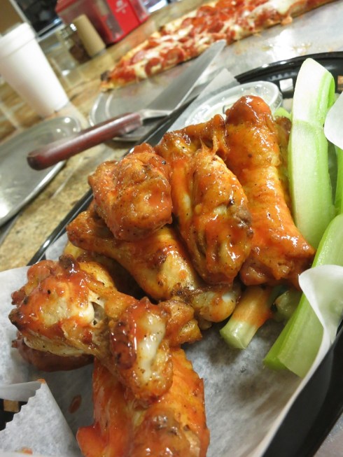 The wings are also great.  These are just buffalo, but if you like spicy, try the pineapple habanero.