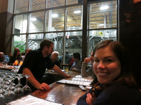 Tania at the Stone Brewery.