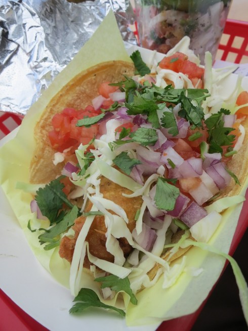 Fish taco at Oscar's Mexican Seafood.