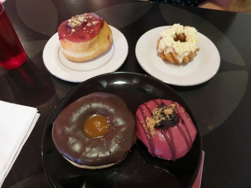 The four donuts that we (regretfully) limited ourselves to.