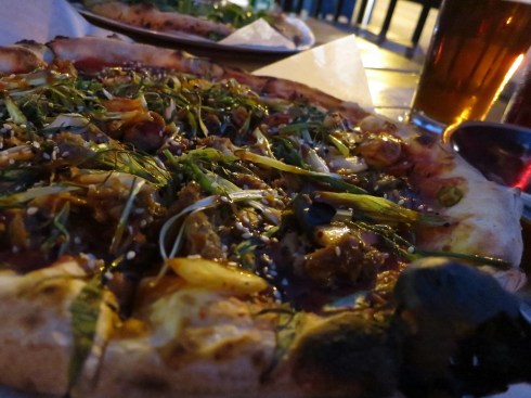 The Lady ZaZa pizza, my favorite of the ones we tried.