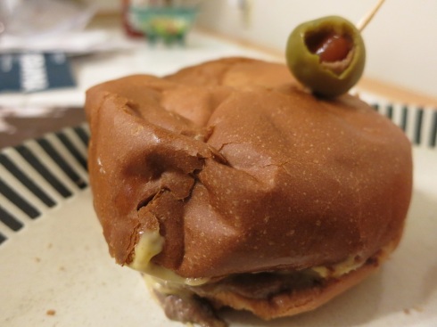 A Galley Boy, complete with olive garnish.